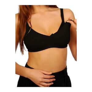 True Plein Bonnet Seamless Bralette Bra Full Cup Padding Wireless Black L NWOT